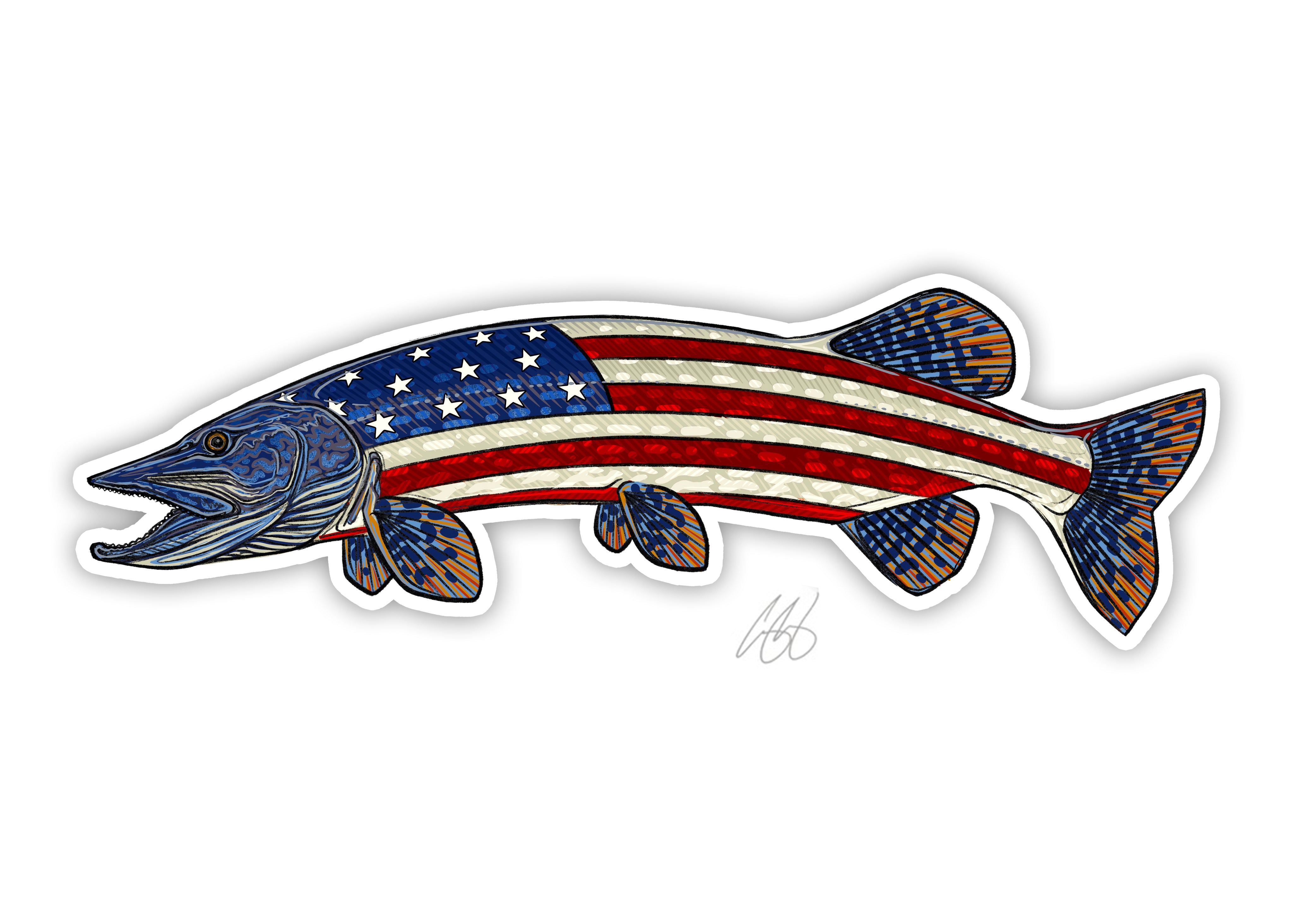 USA Pike Decal– Casey Underwood Artwork & Design